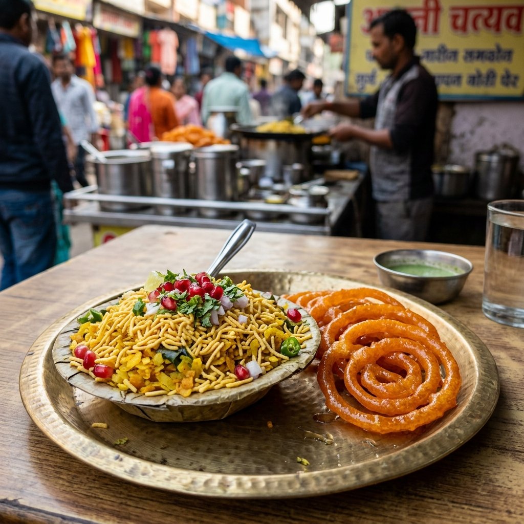 Famous Ujjain Poha Jalebi Malwa Breakfast